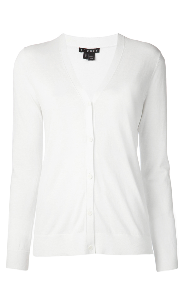 White cardigan