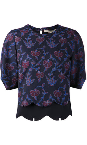 O'2nd <br> Georges Scallop Hem Blouse